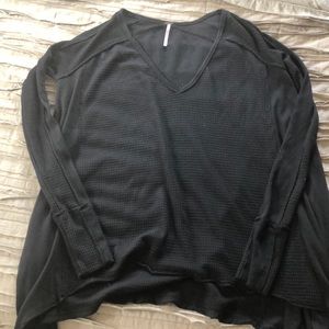 Free People Laguna black thermal top